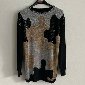 Vintage Spree International Beaded Sequin Sweater